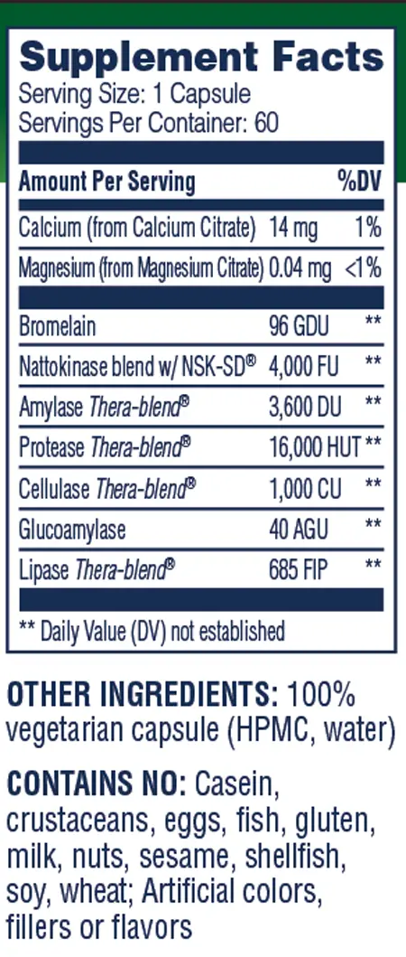 Nattokinase Pro 60 Capsules Enzyme Science