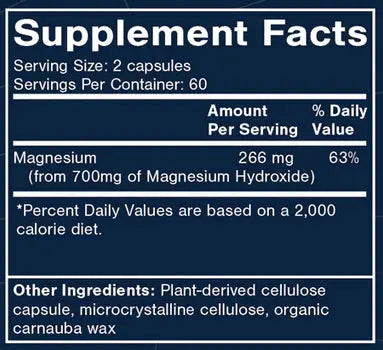 Magnesium Hydroxide 120 Capsules Quicksilver