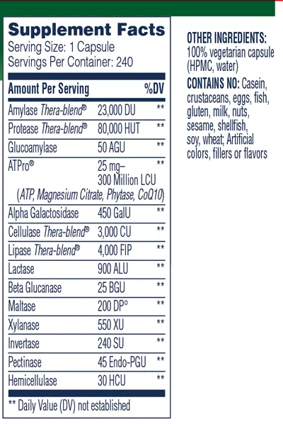 Digest Gold 240 Capsules Enzyme Science