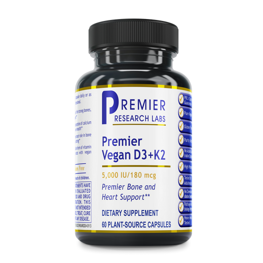 Vegan D3 + K2, Premier (60 Caps)