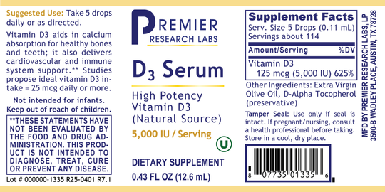 D3 Serum, Premier