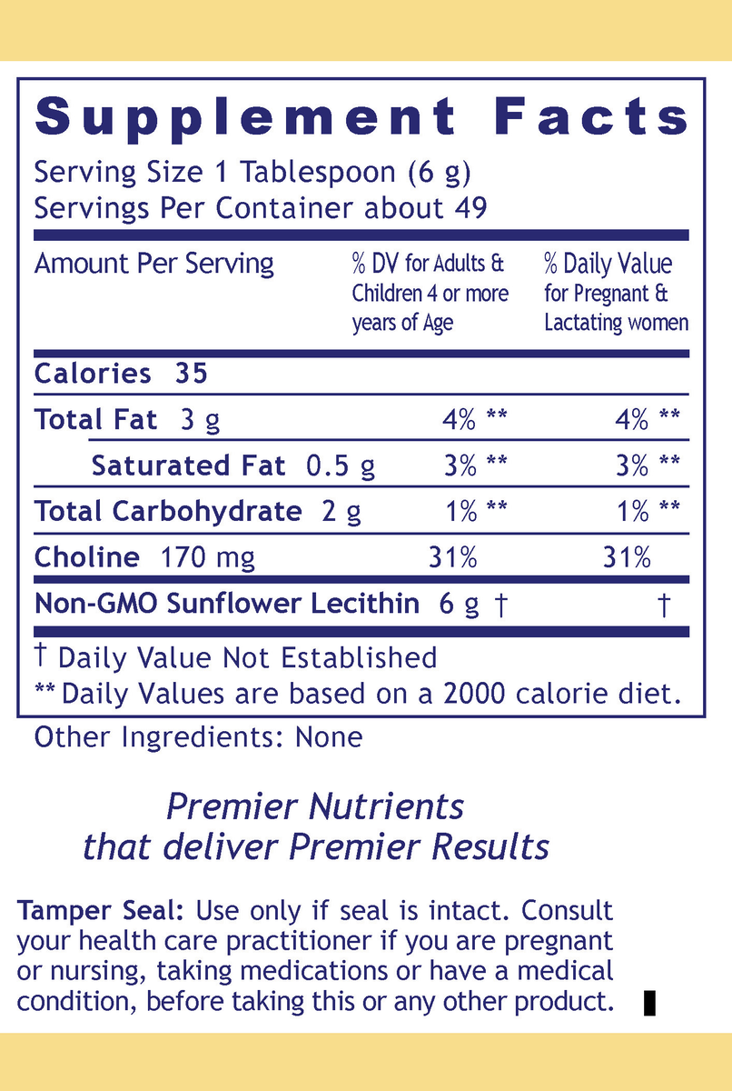 Sunflower Lecithin, Premier