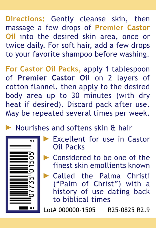 Organic Castor Oil, Premier