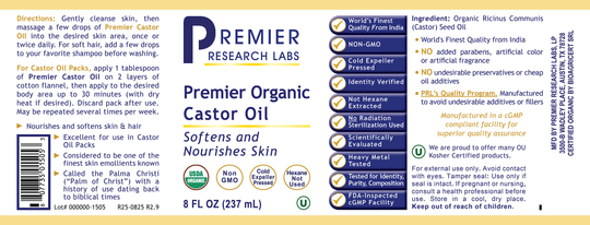 Organic Castor Oil, Premier