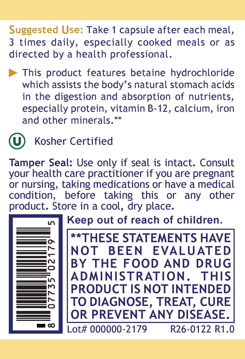 HCL, Premier - 270 capsules