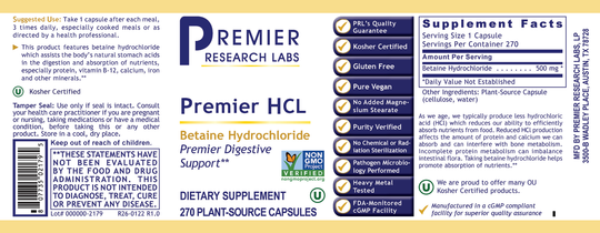 HCL, Premier - 270 capsules