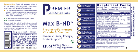 Max B-ND™ (Fermented) (8 oz)