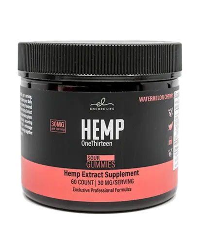 HEMP OneThirteen Sour Gummies Watermelon Cherry 60 Gummies