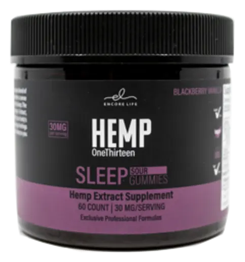 HEMP OneThirteen Sleep Sour Gummies Blackberry Vanilla 60 Gummies