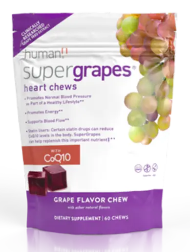 SuperGrapes Heart Chews  60 Chews