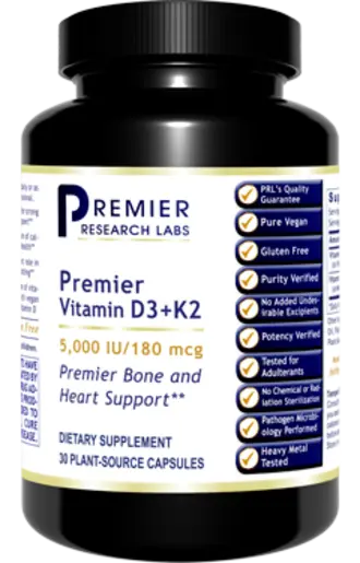 Premier Vitamin D3+K2 30 Capsules