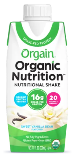 Organic Nutrition Shake Sweet Vanilla Bean Single Serving Pack