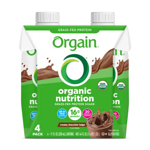 Organic Nutrition Shake Creamy Chocolate Fudge 4 Pack