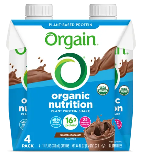 Vegan Organic Nutrition Shake Smooth Chocolate 4 Pack