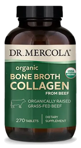 Organic Collagen from Grass Fed Beef Bone Broth 270 Tablets