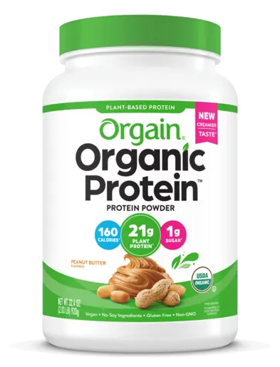Organic Protein Powder Plant Based Peanut Butter 20 Servings
