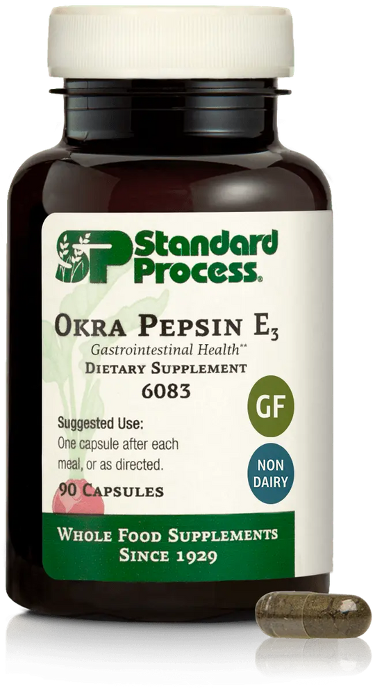 Okra Pepsin E3, 90 Capsules