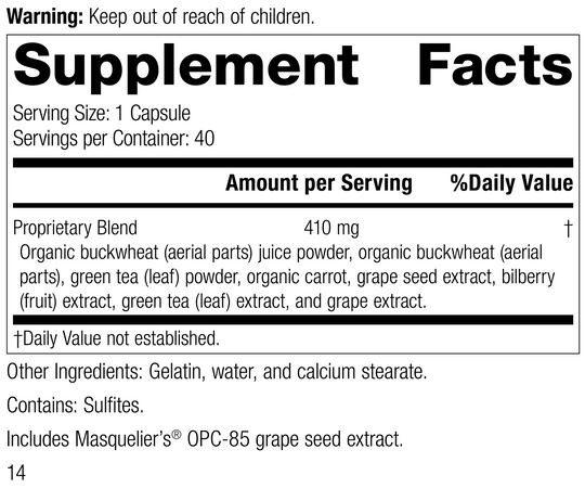 OPC Synergy®, 40 Capsules, Rev 13, Supplement Facts