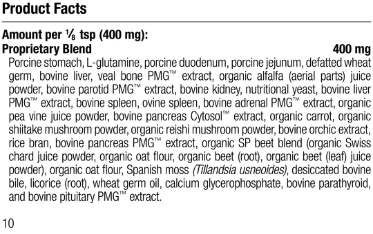 Canine Enteric Support, 30 g, Rev 08 Supplement Facts