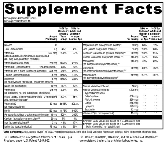 ActivNutrients® Chewable Mixed Berry 60 Tablets XYMOGEN