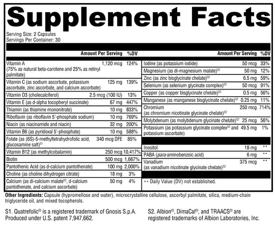 ActivNutrients® without Iron 60 Capsules XYMOGEN