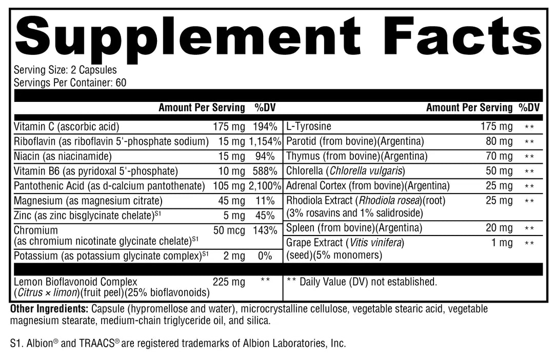 Adrenal Manager™ 120 Capsules XYMOGEN