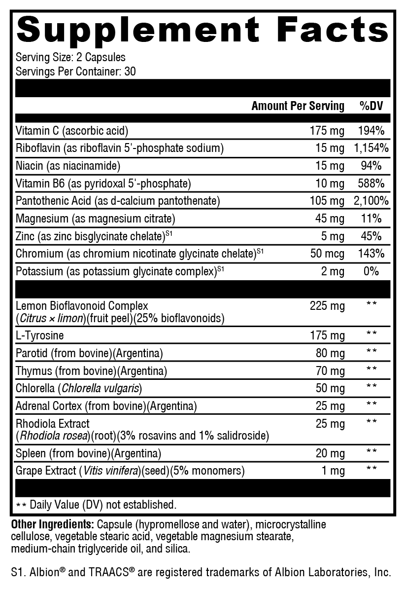 Adrenal Manager™ 60 Capsules XYMOGEN