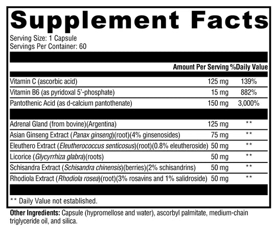 Adrenaliv® 60 Capsules XYMOGEN