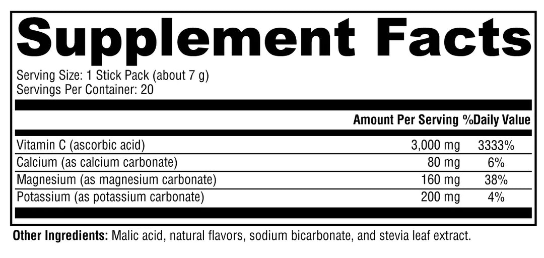 Buffered C Powder Fruit Punch 20 Servings XYMOGEN