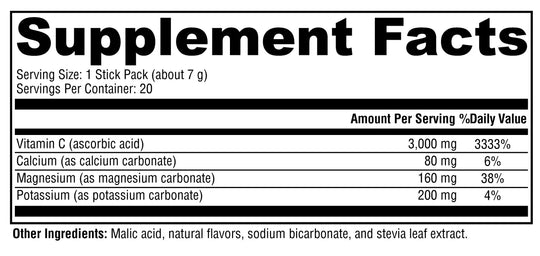 Buffered C Powder Fruit Punch 20 Servings XYMOGEN