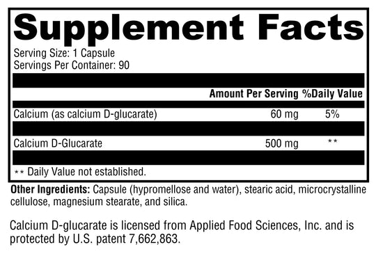 Calcium D-Glucarate 90 Capsules XYMOGEN