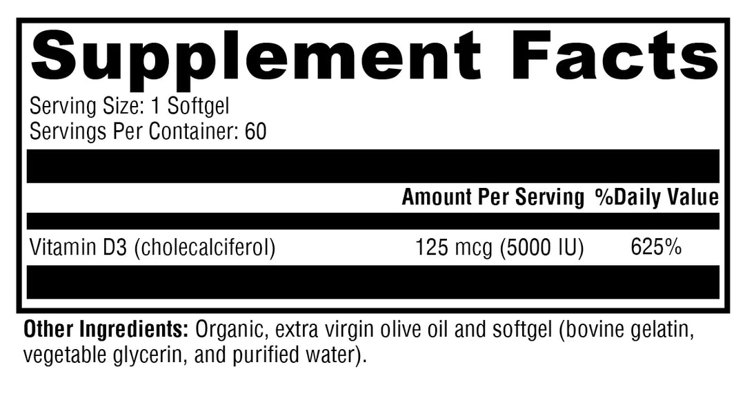 D3 5000 60 Softgels XYMOGEN