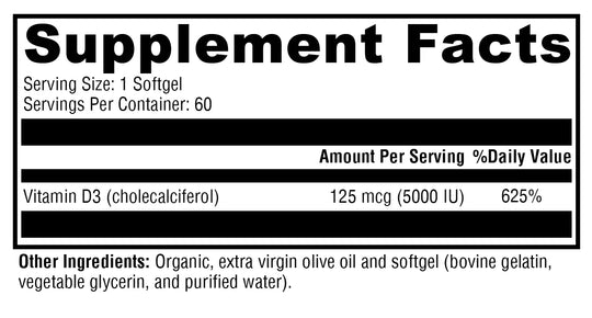 D3 5000 60 Softgels XYMOGEN
