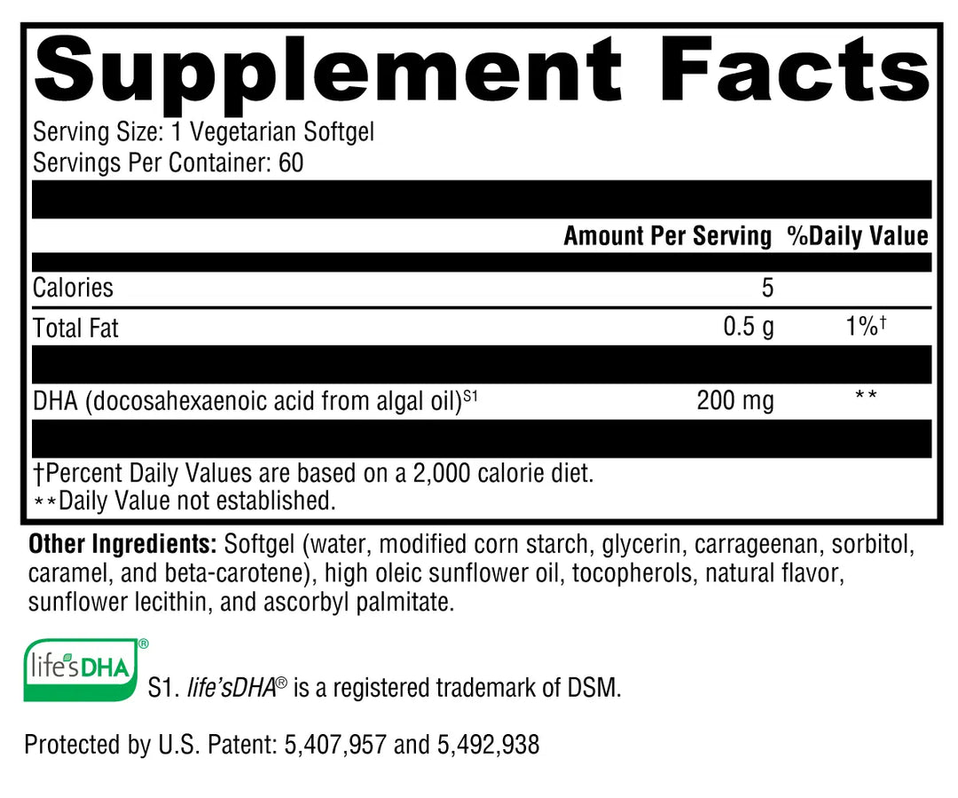 DHA from Algae 60 Softgels XYMOGEN