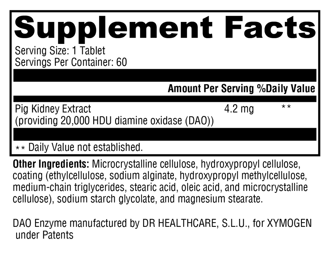 HistDAO™ 60 Tablets XYMOGEN