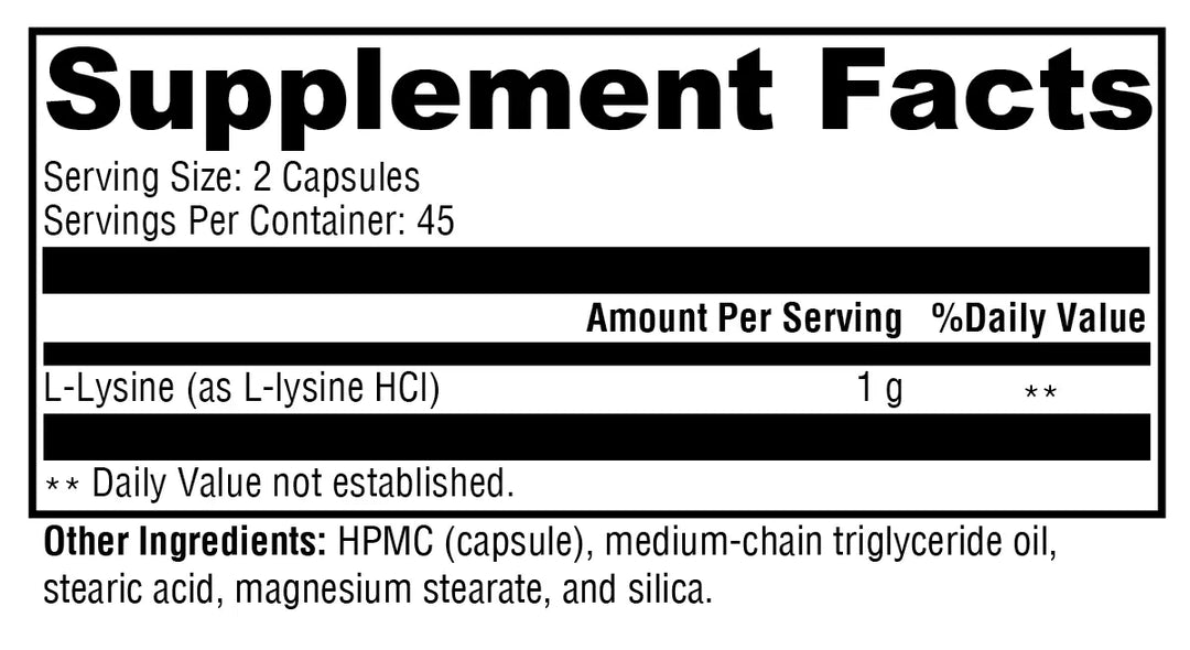 L-Lysine 90 Capsules XYMOGEN