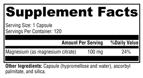 Magnesium Citrate 120 Capsules XYMOGEN