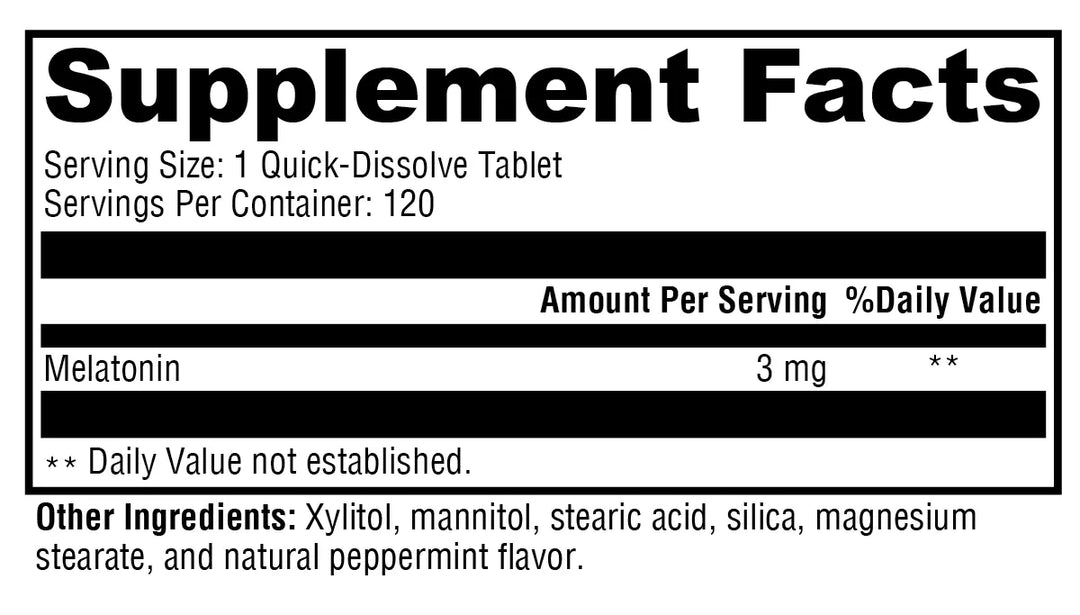 Melatonin Peppermint 120 Tablets XYMOGEN