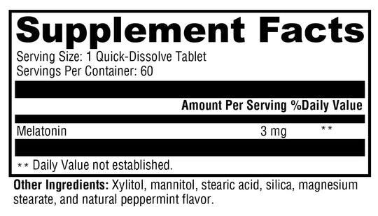 Melatonin Peppermint 60 Tablets XYMOGEN