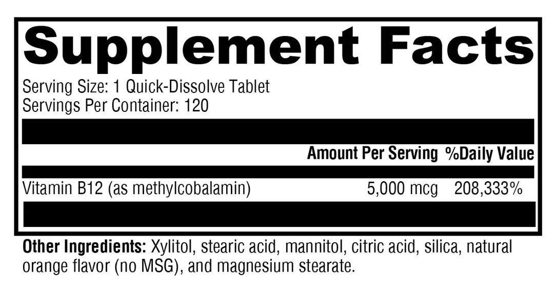 Methylcobalamin 120 Tablets XYMOGEN