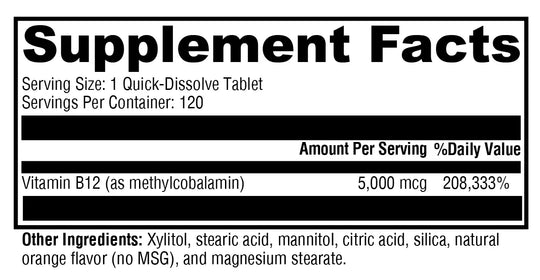 Methylcobalamin 120 Tablets XYMOGEN