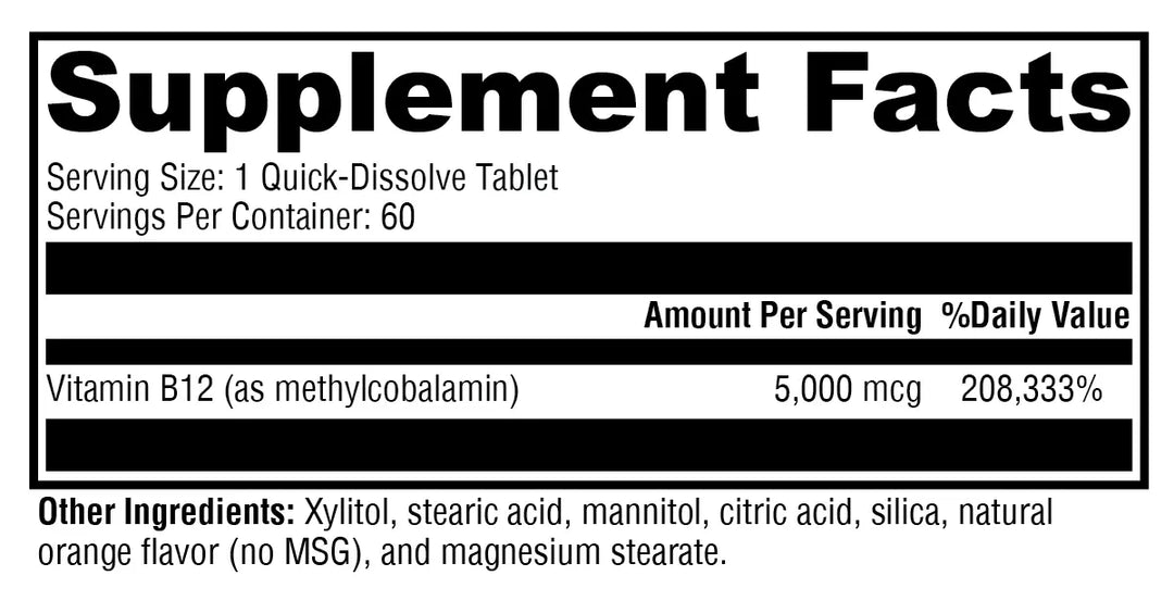 Methylcobalamin 60 Tablets XYMOGEN