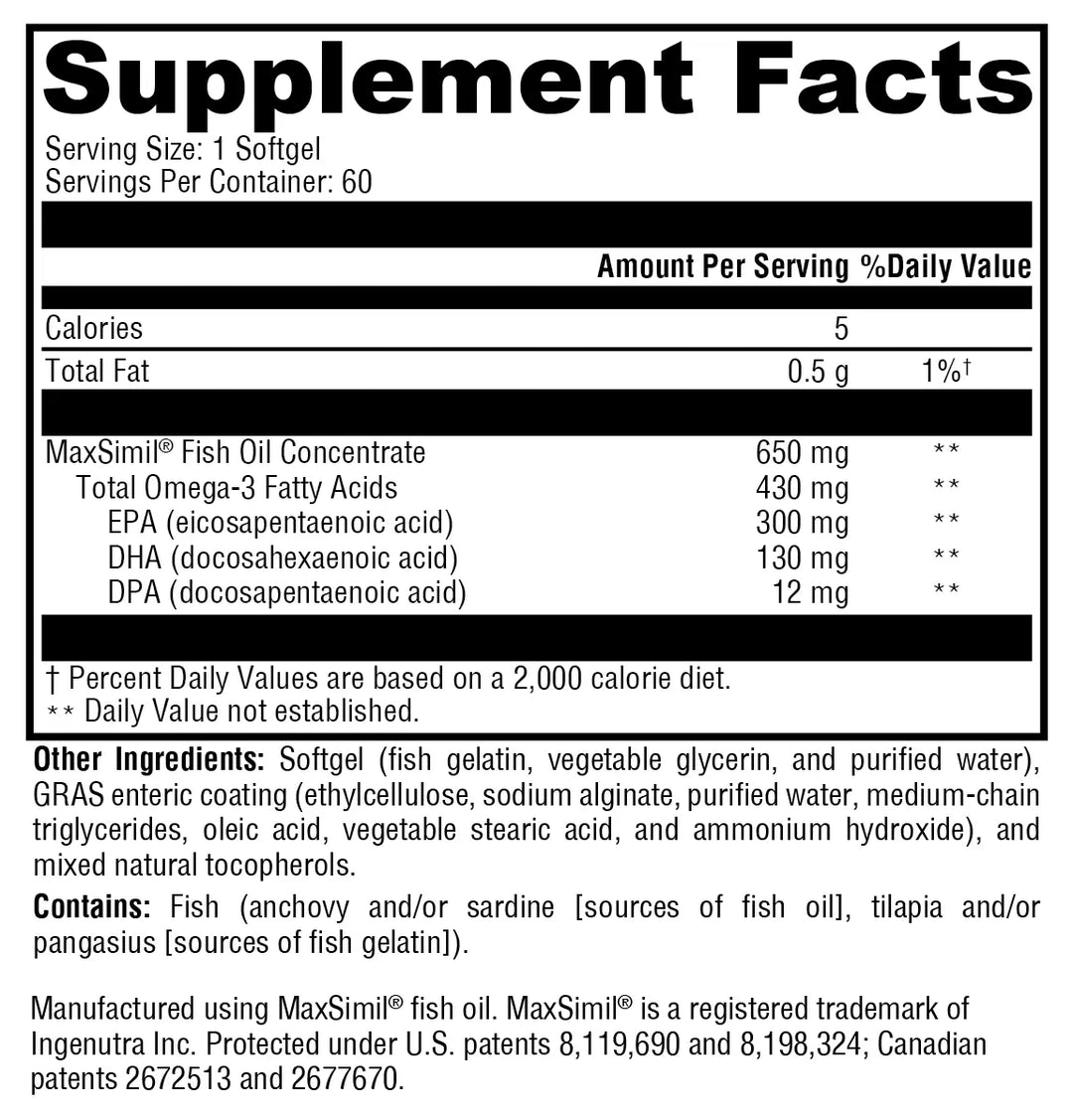 Omega MonoPure® 650 EC 60 Softgels XYMOGEN