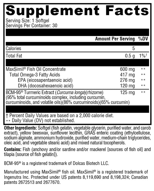 Omega MonoPure® Curcumin EC 30 Softgels XYMOGEN