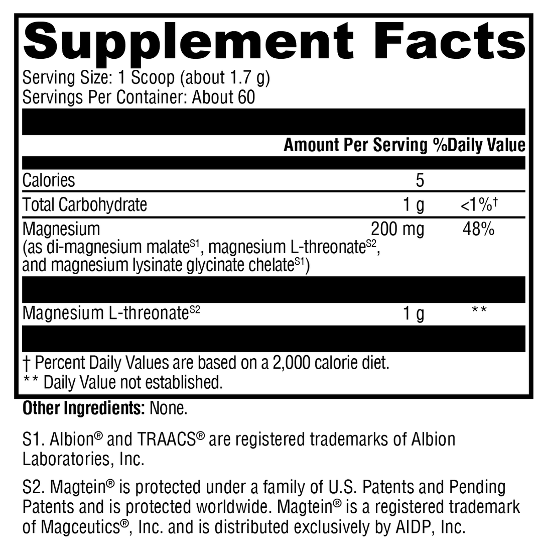 OptiMag® Neuro Unflavored 60 Servings XYMOGEN