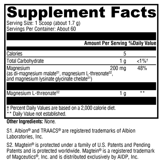 OptiMag® Neuro Unflavored 60 Servings XYMOGEN