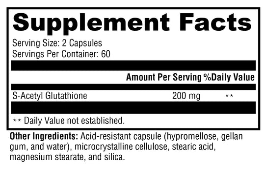 S-Acetyl Glutathione 120 Capsules XYMOGEN