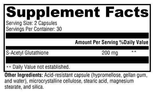 S-Acetyl Glutathione 60 Capsules XYMOGEN