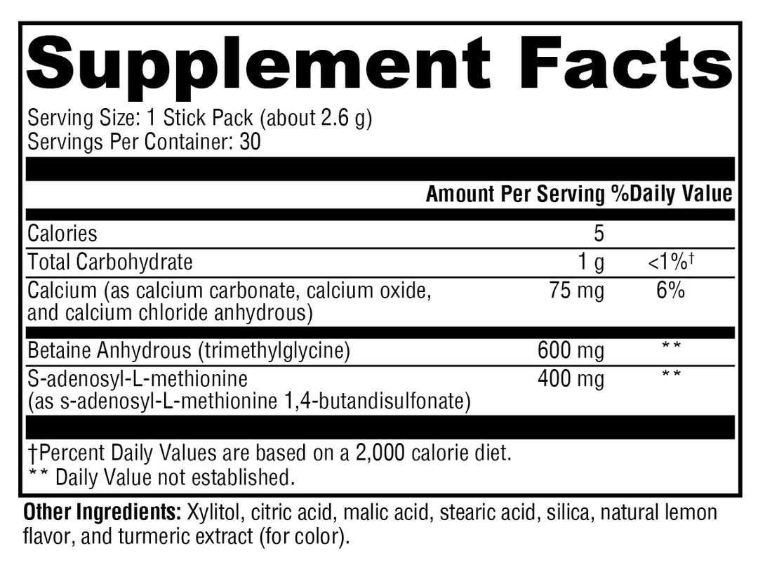 SAM-e & TMG Lemon 30 Servings XYMOGEN