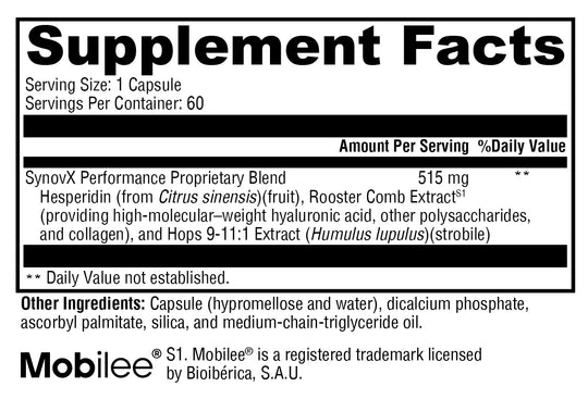 SynovX® Performance 60 Capsules XYMOGEN